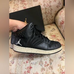 Jordan 1 Flight 4 Prem BG 7 Y Black Kids Shoe/Like New! EUC/Worn 2xs